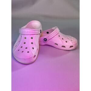 Crocs Classic Clogs White Big Kid Size J3 Unisex Slip-On Shoes